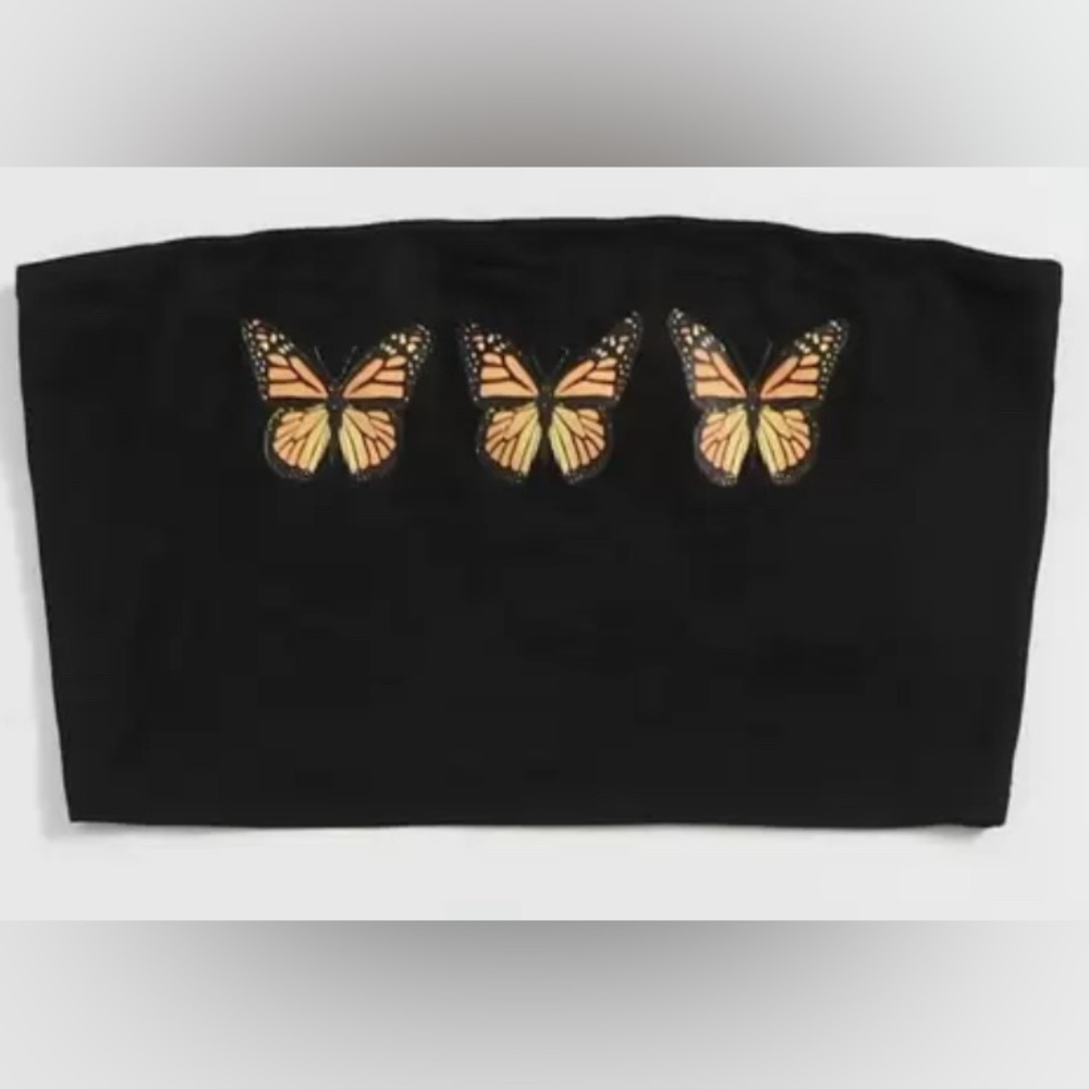 SHEIN Butterfly Print Tube Top ✨